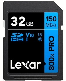 Resim Lexar 32GB High-Performance 800x UHS-I SDHC Hafıza Kartı 