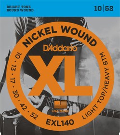Resim D'Addario EXL140 XL Nickel Elektro Gitar Teli - Light/Heavy (10-52) 