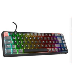 Resim Rampage YORU MINI Siyah-Gri Type-C Bağlantılı OUTEMU Red Swich Q Mekanik Gaming Oyuncu Klavye RGB 