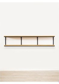 Resim UMUTPARK METAL AHŞAP DRESUAR VE DUVAR RAFI. Siyah 