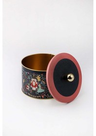 Resim Fairytale Desenli Yuvarlak Metal Saklama Kabı, 14 X 10 Cm, 1,3 Lt 