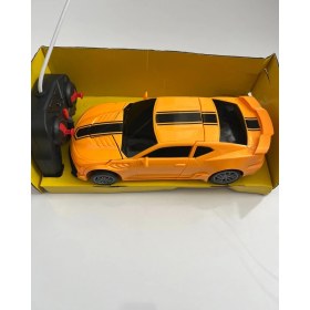 Resim Mavi Su Dünyası Uzaktan Kumandalı Şarjlı Robot Olan Araba 21 cm 1:18 Ölçekli Yarış Arabası Sarı 