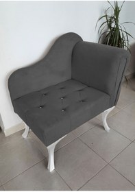 Resim aldagelsin Yeni Model Ters Kol Tekli Köşe Koltuğu Josefin Bench Beyaz Ayak 