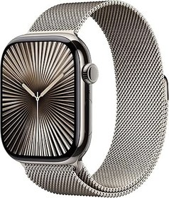 Resim Apple Watch Series 10 GPS + Cellular 46 mm Natürel Kasa Akıllı Saat ve Natürel Milano Loop - S/M. Fitness Takibi, EKG Uygulaması, Hep Açık Retina Ekran, Karbon Nötr 