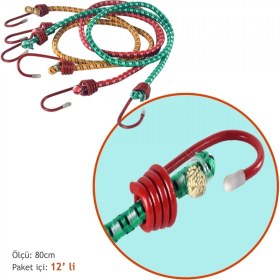 Resim Carub Bagaj Ahtapot Lastik 12'li 80 cm 