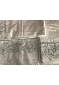 Resim Taç Çift Kişilik Jakar Pike Takımı Alida Ekru 