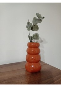 Resim Terracotta Bubble Vazo/ 2 Dal Kuru Okaliptüs 