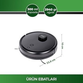 Resim Kiwi KVC-4091 Akıllı Robot Süpürge | 6000Pa Güçlü Emiş, Lazer Haritalama, Paspas, Uygulama Kontrollü 