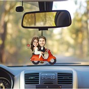 Resim Ejoya Kişiye Özel Fotoğraflı Sen ve Ben Karikatür Araba Dikiz Ayna Süsü 114948 