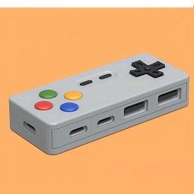 Resim Oldfriend Gray 4'ü 1 Arada Taşınabilir Usb Hub, 2x Type-c Ve 2x Usb Bağlantı Noktası 