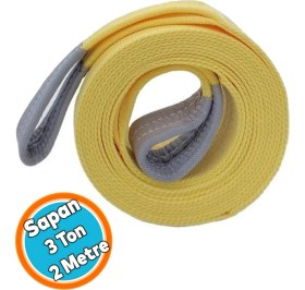 Resim Nzb Sapan Polyester Spanzet 3 Ton 2 Metre Sarı Sağlam Yük Kaldırma Taşıma İndirme Halat 
