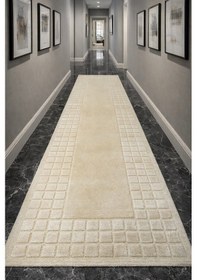 Resim Eko Halı Siena 3d Bow White El Dokuma Yolluk Beyaz 