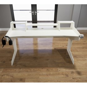 Resim Michael Brean Özel Tasarım Oyuncu ve Stüdyo Masası 150 cm Bardaklık ve Kulaklık Tutucu Hediye 