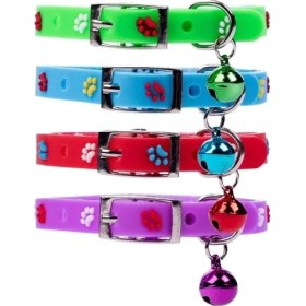 Resim Pati Desenli Silikon Kedi Tasması Çok Renkli 