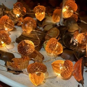 Resim 1 set sıcak ışık akorlu akorn ışıklar, ev dekorasyonu, hediye, partiler, Noel ağaçları ve Cadılar Bayramı/Şükran Günü atmosferi için ideal - pil dahil değildir 