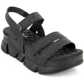 Resim Muya Olimba Anatomik Taban Topuk Dikeni Kadın Sandalet Siyah 