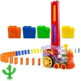 Resim Happy Toys Domino Treni / Domino Dizmek Artık Çocuk Oyuncağı 