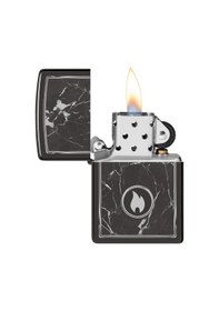 Resim Zippo Marble Flame Dizayn Çakmak Füme 
