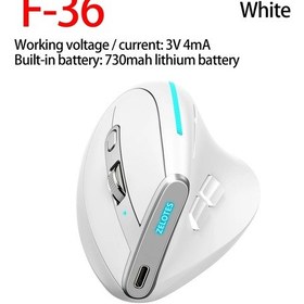 Resim Zelotes F-26c F35 F36 F17 Ergonomik Dikey Fare 2.4g Kablosuz Oyun Fareler Usb F36 2400dpı White Diğer 