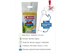 Resim Dolphin 10 cm Uzun Sunum Kürdanı 100 Adet - Catering, Kanepe, Meyve ve Organizasyon Kürdanı 