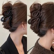 Resim Elegant Wave Tasarım Saç Kıl Tutucuları, Büyük Boş Moda Köpekbalığı Saç Klaspleri, Kalın ve İnce Saçlar için Güçlü Tutuş, Yalnızca El Yıkama Plastik Saç Aksesuarları - Tüysüz Şık Günlük Baş Giysisi 