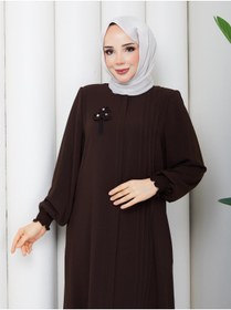 Resim moda asmila Özel Günler İçin Terletmez Ferace Broş Hediyeli 
