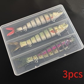 Resim 3 adet Kombinasyon Seti Batan Çok Bölümlü Biyonik Yem Yapay Yemler 10g Küçük Balık Yemleri 