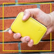 Resim Rich Smith Mini Fermuarlı Cüzdan Hakiki Gerçek Deri 10607 Parlak Sarı 