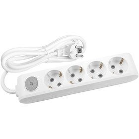 Resim Viko Multi-let 4'lü Grup Priz Anahtarlı Topraklı Çocuk Korumalı 2 Metre Beyaz - 90117402 