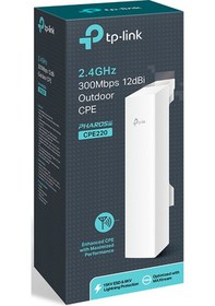 Resim Tp-lınk Cpe220, 300mbps, 2.4ghz Wifi, 12dbi Anten, 13km Menzil, Noktadan Noktaya, Dış Mekan, Access Point Cpe 