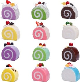 Resim Rogfer Simülasyon Yumurta Rulo Kek Buzdolabı Sticker Fotoğraf Sahne Dekorasyon Toz İle Pembe 