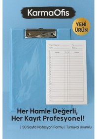 Resim Satranç Notasyonlu Sekreterlik Seti 17x24 Cm 50 Sayfa Hamle Kayıt Formu Açık Mavi 