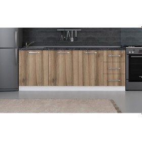 Resim Minar 215 Cm Mutfak Dolabı Beyaz Dore 215-D2-Alt Modül Beyaz 