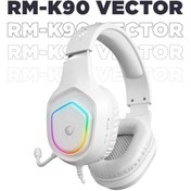 Resim Rampage Rm-k90 Vector Beyaz Rgb Led 3,5mm Gaming Mikrofonlu Oyuncu Kulaklığı 