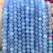 Resim 15" Strand Gerçek Doğal Akvamarin Taş Boncuklar 4-10mm Yuvarlak Ara Boncuklar - Pürüzsüz Cilalı Koyu Mavi Değerli Taşlar, El Yapımı Takı Yapımı için, Bileklik ve Kolye Malzemeleri, Şık Boncuk Tasarımı 