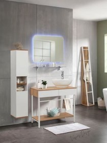 Resim Dekoratif Duvar Dolabı Banyo Salon Çok Amaçlı Dolap Duvara Monte - Özel Ölçü 