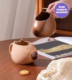 Resim Capybara Mood Temalı Seramik Kupa 