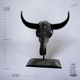 Resim Bronz el yapımı Boho tarzı boğa heykeli, özgün ve dikkat çekici bir parça- Mükemel Özgün Tasarım 