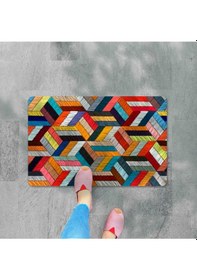 Resim Dijital Baskılı Kapı Önü Paspas Ev İçi Ve Dışı İçin Banyo Lavabo Balkon Mutfak İçin Ve Yıkanabilir Çok Renkli 