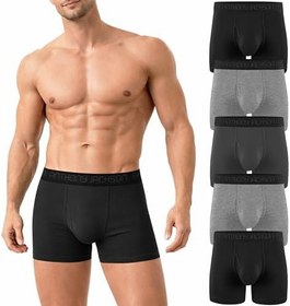 Resim Anthony Jackson Likralı 5'li Kutu Premium Uzun Paçalı Erkek Boxer ShadowLine 