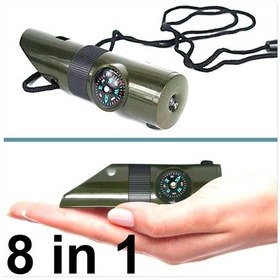 Resim Omeniv Outdoor Fener Düdük Pusula Termometre Büyüteç Kolye Kamp Çok Renkli 