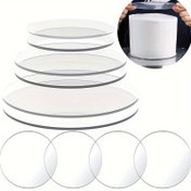 Resim 3 Adet Yuvarlak Pasta Tabakları Akrilik Levhalar Çok Fonksiyonlu Pasta Araçları Krem Kesme Pasta Süsleme Diskleri Doğum Günü Partileri Pasta Pişirme Mutfak Aksesuarları 
