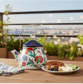 Resim Serenk Premium Emaye Çaydanlık 3.2 Lt Çok Renkli 