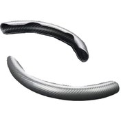 Resim Yeiuyi Karbon Fiber Yarı Çevrili Dört Mevsim Evrensel Rahat Direksiyon Simidi Kapağı Gri 