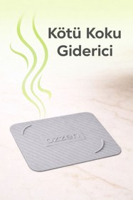 Resim ozzen GRİ Kötü Koku Böcek Önleyici Silikon Mat Banyo Mutfak Lavabo Balkon Gider Tıpası Kapağı 