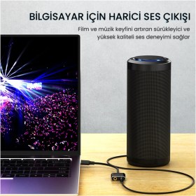 Resim VegGieg Type-C Ses Kartı 3.5mm Kulaklık ve Mikrofon Girişli 
