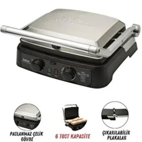 Resim 5 Kademeli Premium Izgara ve Tost Makinesi, Zaman Ayarlayıcılı, Çıkarılabilir Döküm Plaka 
