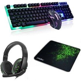 Resim SOMIC 4in1 Rgb Klavye Mause Razer Pad Kulaklık Esport Oyuncu Gaming Set 