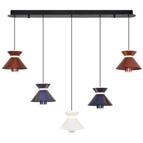 Resim Özcan Aydınlatma 2803-5as-28 Mekik 5'li Sıralı Sarkıt Mixed Redmixed 