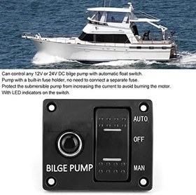 Resim Generic Sintine pompası 12V Otomatik, Sintine pompası şamandıra Anahtarı kontrolü, LED Göstergeleri Anahtar Paneli 12V 24V DC Tekne Sinpa 